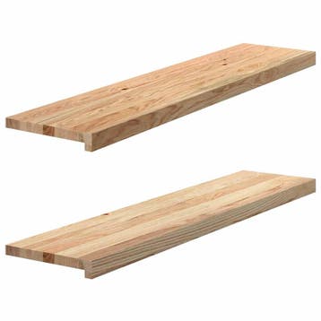 vidaXL Vensterbanken 2 st onbehandeld 110x30x2 cm massief, Verzenden