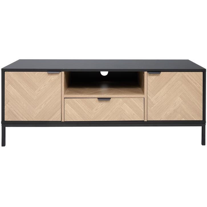 Meuble TV avec motif à chevrons - 120 x 40 x 45 cm, Huis en Inrichting, Woonaccessoires | Overige, Verzenden