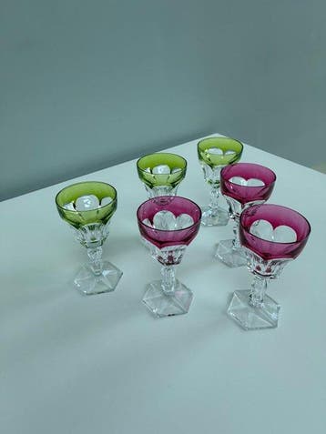 Val Saint Lambert - Wijnglas (6) - Lalaing - Kristal