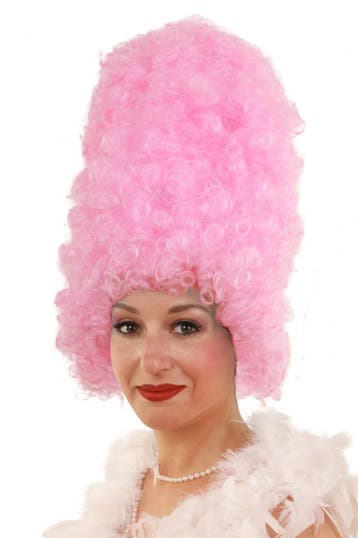 KIMU® Luxe Hoge Pruik Rococo Roze met Gratis 2x Haarnetje Ho, Kleding | Dames, Ophalen of Verzenden, Nieuw