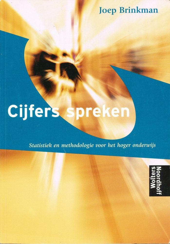 Cijfers spreken; Statistiek en methodologie voor het hoger o, Livres, Livres scolaires, Envoi