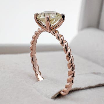 Zonder minimumprijs - Ring - 14 karaat Roségoud - 1.23ct., Nieuw