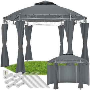 Tuinpaviljoen Siana Ø 3.5m - antraciet, Tuin en Terras, Verzenden, Nieuw