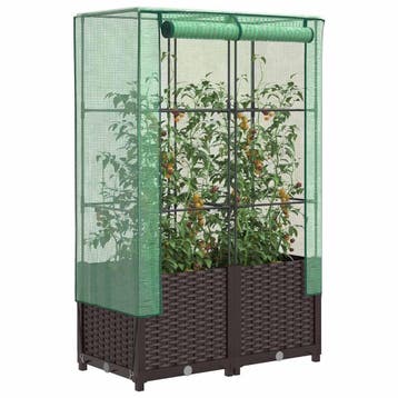 vidaXL Plantenbak verhoogd met kashoes 80x40x138 cm, Verzenden, Nieuw