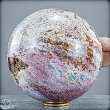 Natuurlijke Ocean Jasper-bol - bijzondere kleurvariatie en