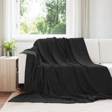 vidaXL plaid Zwart 220 x 240 cm 1.37 kg Fleece, Verzenden