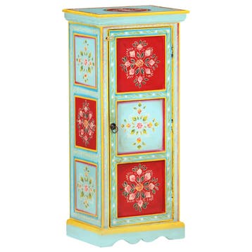 vidaXL Hoge kast handgeschilderd 40x30x90 cm massief, Verzenden, Nieuw