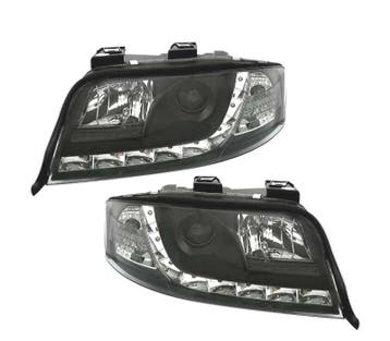 PHARES AUDI A6 4B 01-04 DAYLIGHT LED FOND NOIR, Autos : Pièces & Accessoires, Verzenden