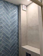 Wandtegel Cifre Block Nordic Handvorm Blauw Glans 7,5x30, Ophalen of Verzenden, Wandtegels