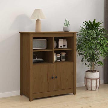vidaXL Dressoir 83x41,5x100 cm massief grenenhout, Verzenden