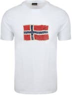 Napapijri T-shirt Mahsa Wit maat Maat 52/54 (L) Heren, Vêtements | Hommes, T-shirts, Verzenden