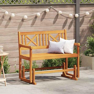 vidaXL Tuin Schommelbank Naturel 110 x 59 x 97 cm Massief, Tuin en Terras, Verzenden, Nieuw