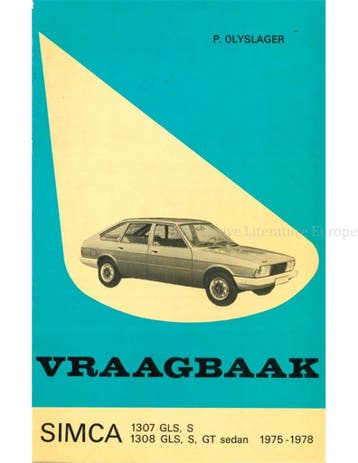 1975-1978 SIMCA 1307 GLS | S, 1308 GLS | S | GT SEDAN, Nieuw