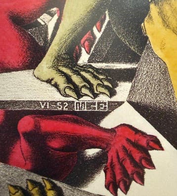 M.C. Escher - “Gravity, 1952”. Gesigneerd en gedateerd in de