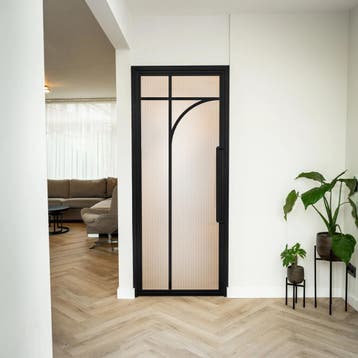 Stalen Binnendeur - Zwart - 5 Vlaks rond - Kanaalglas, Binnendeur