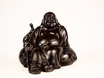 Hotei  Een van de Zeven Geluksgoden - Brons - Eizan  -