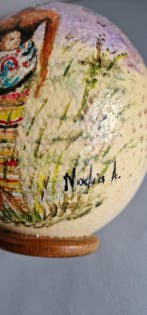 œuf Œuf - Ostrich egg - 17 cm - 12 cm - 12 cm- Dont need, Antiquités & Art