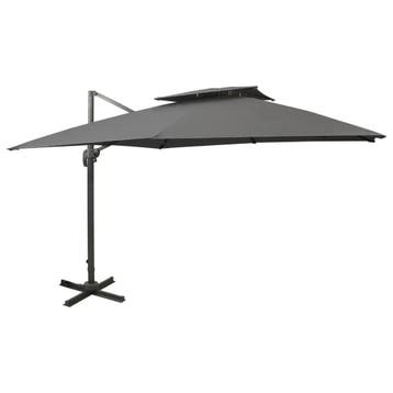 Zweefparasol 300x300 Antraciet -35% Retour deal, grijp je..., 3 tot 4 meter, Kantelbaar, Verzenden, Zweefparasol