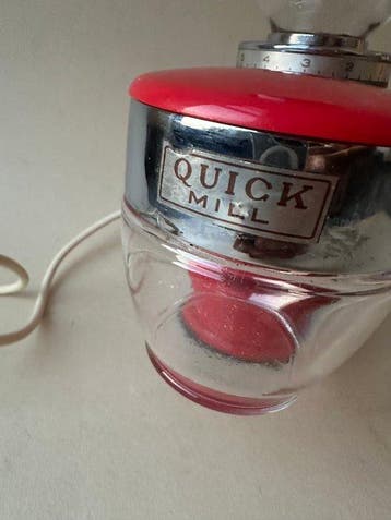 omre - Moulin à café - quick mill - verre imprimé - vintage