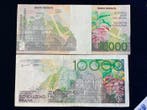 Belgique. - 2 x 10.000 Francs - various dates - Pick 146 and
