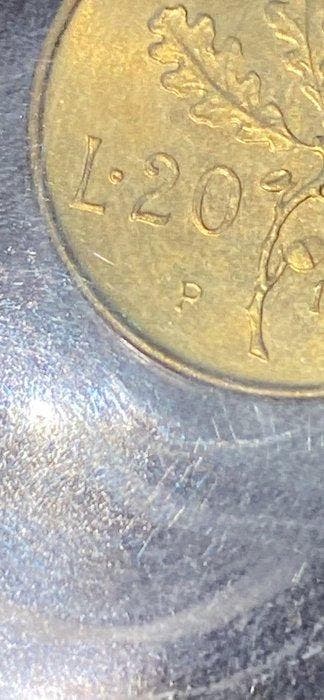 Italië. 20 Lire 1970 P anziché R (Zonder minimumprijs)