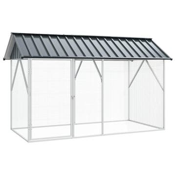 vidaXL Vogelkooi Antraciet 227 x 112 x 141 cm Gegevens staal, Verzenden, Nieuw