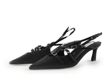 Steve Madden Slingbacks in maat 37 Zwart, Verzenden, Zwart, Steve Madden, Zo goed als nieuw