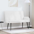 vidaXL 2-Zits Sofa Wit 115 x 61 x 87 cm Stof, Huis en Inrichting, Verzenden, Nieuw