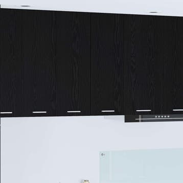 vidaXL Hangkast 2 st Zwart Eiken en Wit Bewerkt hout, Verzenden, Nieuw