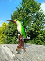 Sculpture, hummingbird - 30 cm - verre fait main