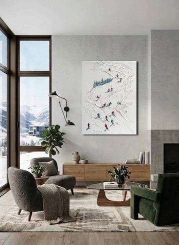 Jasmin Navoyan - WINTER SKIING - Contemporary Painting / 3D