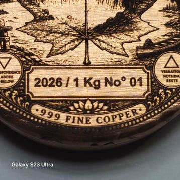 1 kilogram - Koper .999 - Artisancrafts / EDC (Zonder