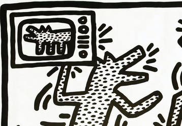 Keith Haring (1958-1990) - Untitled 1985 Tv