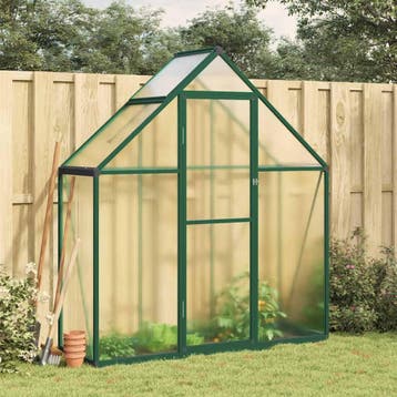 vidaXL Tuinkas met basisframe 169x58x195 cm aluminium groen, Verzenden