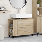 vidaXL Badkamerkast onder de wastafel Sonoma eiken 80 x 35 x, Verzenden, Nieuw