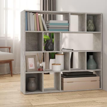 vidaXL Boekenkast/kamerscherm 105x24x102 cm betongrijs, Verzenden, Nieuw