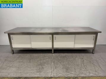 RVS Werkkast Kast 2 Schuifdeuren 240 x 70 x 65 cm Horeca, Ophalen of Verzenden, Nieuw in verpakking