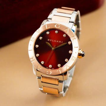 Bvlgari - Bvlgari Two Tone 18K Gold Diamond Brown Dial - BBL, Nieuw