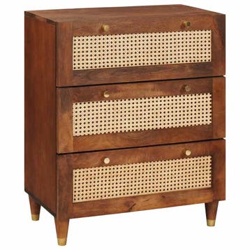 vidaXL Dressoir Bruin 60 x 33 x 75 cm Massief Mango Hout, Verzenden