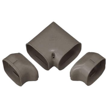 Airco gedraaide bocht 90 graden - BRUIN (SN-77-B), Verzenden, Nieuw