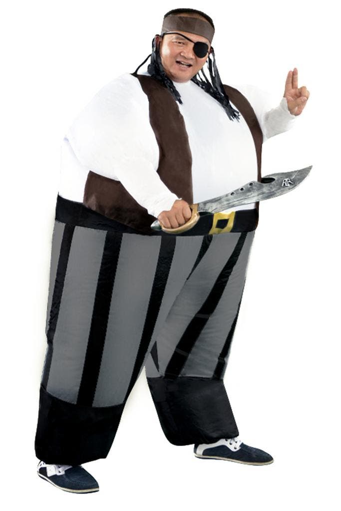 KIMU® Opblaas Kostuum Piraat Opblaasbaar Pak Piratenpak Masc, Kleding | Heren, Carnavalskleding en Feestkleding, Nieuw, Ophalen of Verzenden