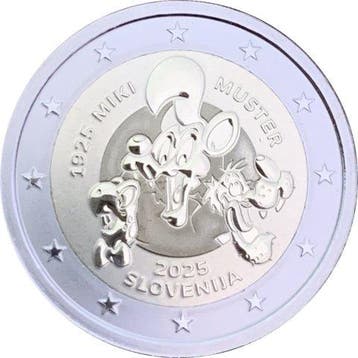 Slovenië. 2 Euro 2025 Miki Muster Proof (Zonder