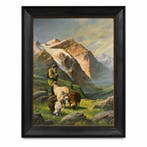 Herm Gemler (XX) - Alpine Shepherd, Antiek en Kunst