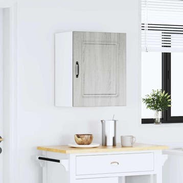 vidaXL Keuken Wandkast Kalmar Grijs Sonoma Geengineerd, Huis en Inrichting, Verzenden, Nieuw