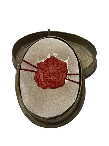 Reliekhouder - Brons, Gouden cartouche, Glas, Hout - 20e