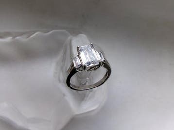 Argent - Bague - Style Art déco, Antiquités & Art