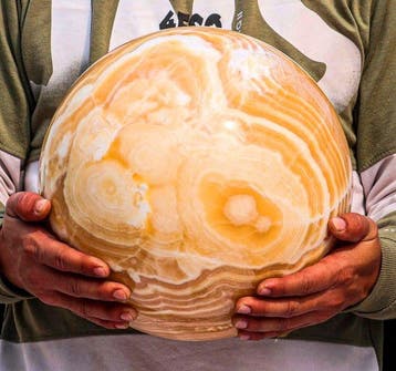 Museumformaat 29,3 kg Mexicaanse gestreepte calcietbol (27,5