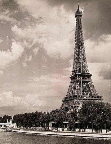 Jean Ribiere (1922 - 1989) - La Tour Eiffel et la Seine -, Antiquités & Art