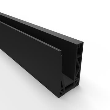 Celest balustrade vloerprofiel-3500 mm-Satijn zwart geanodis, Doe-het-zelf en Bouw, Verzenden, Nieuw