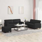 vidaXL 3-delige Loungeset kunstleer zwart, Verzenden, Nieuw